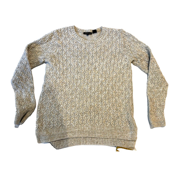 JEANNE PIERRE Sweaters - Jeanne Pierre Womens Beige Cotton Capsule Fisherman Knit Pullover Sweater Sz‎ M